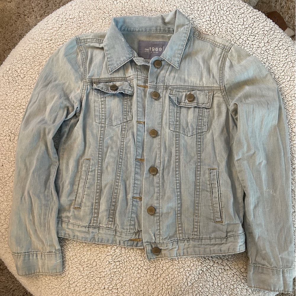 GAP DENIM jacket 1969 medium light distressed